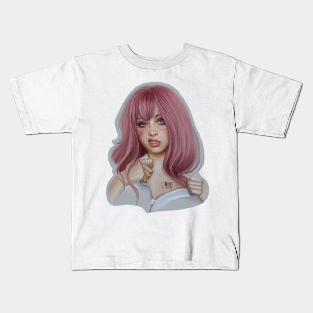 Pink doll Kids T-Shirt by HolstFay